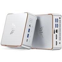 NiPoGi Pinova P2 Mini PC Windows 11 Pro,Mini PC AMD Ryzen 4300U(4C/4T,up to 3.7GHz) 16GB RAM+256GB SSD Mini Computer Mini Desktop Computer 4K@60Hz Tri