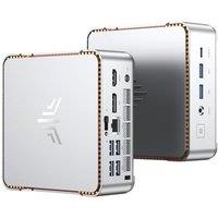 NiPoGi Pinova P2 Mini PC Windows 11 Pro AMD Ryzen 3300U (4C/4T,up to 3.5GHz) Mini PC 16GB RAM+1TB SSD Mini Computer 4K Triple Display/HDMI2.0+DP+USB-C