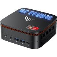 NiPoGi Hyper H1 AMD Ryzen7 7735HS Mini PC(eats 7640HS/6800H), Mini computer Windows 11 Pro(8C/16T,Max 4.75GHz) 32GB LPDDR5 1TB M.2SSD 5500MHz, Tripl