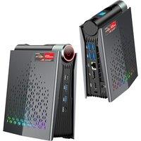 ACEMAGICIAN S3A Gaming Mini PC,AMD Ryzen 7 H 255 (Upgraded 8745HSup to 4.9GHz) 16GB LPDDR5 RAM 512GB SSD, Desktop Computer Radeon 780M Graphics, 2X