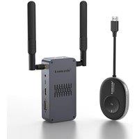 Lemorele 2025 Version 50M 5G Wireless HDMI Transmitter Receiver Supports up to 8 TX for 1 RX, 1 Source Displayed at a Time, for Streaming Video/Audio