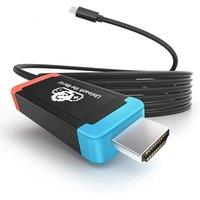 Lemorele USB C to HDMI Cable, 4K@60Hz HDMI 2.0 HDR Adapter, 100W PD 3.0 Fast Charging DP Alt Mode, Compatible with Switch, OLED, Steam Deck, Rog Ally