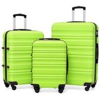 COOLIFE 3 Piece Hardshell Luggage Set, Suitcase Set with Smooth Spinner Wheels, TSA Lock, Scratch-Resistant, Durable ABS+PC Suitcase Set for Family Ho