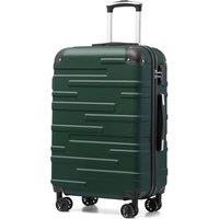 COOLIFE Hard Shell Suitcase with TSA Lock and 4 Spinner Wheels Lightweight Durable (Dark Green, M(67cm 60L)) Dark Green 67 cm