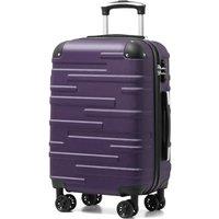 COOLIFE Hard Shell Suitcase with TSA Lock and 4 Spinner Wheels Lightweight Durable (Grayish Purple, S(56cm 38L)) Grayish Purple 56 cm