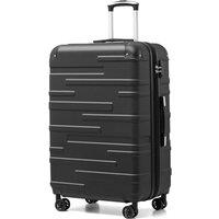 COOLIFE Hard Shell Suitcase with TSA Lock and 4 Spinner Wheels Lightweight Durable (Grey, L(77cm 93L)) Grey 77 cm