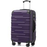 COOLIFE Hard Shell Suitcase with TSA Lock and 4 Spinner Wheels Lightweight Durable (Grayish Purple, M(67cm 60L)) Grayish Purple 67 cm