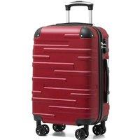 COOLIFE Hard Shell Suitcase with TSA Lock and 4 Spinner Wheels Lightweight Durable (Spinel red, S(56cm 38L)) Spinel Red 56 cm
