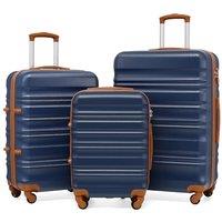COOLIFE 3 Piece Hardshell Luggage Set, Suitcase Set with Smooth Spinner Wheels, TSA Lock, Scratch-Resistant, Durable ABS+PC Suitcase Set for Family Ho