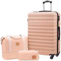 COOLIFE Suitcase Set 3 PCS - 28" Hard Shell Lightweight ABS Luggage + Travel Bag & Toiletry Bag, Large Suitcase with TSA Lock, 360 Wheels for Travel