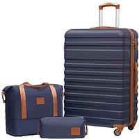 COOLIFE Suitcase Set 3 PCS - 28" Hard Shell Lightweight ABS Luggage + Travel Bag & Toiletry Bag, Large Suitcase with TSA Lock, 360 Wheels for Travel