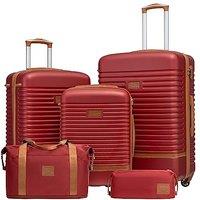 COOLIFE Suitcase Set 5PC: 28/24/20 + Weekenders, ABS Hard Shell Lightweight, 360Wheels & TSA Locks Travel Luggage Sets - for Europe, Cruise, Study