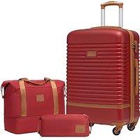 COOLIFE Suitcase Set 3PC - 24 Lightweight ABS Hard Shell Luggage + Travel Bag Medium Suitcase with 360 Wheels, TSA Locks for Family Travel, Crui