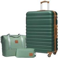 COOLIFE Suitcase Set 3 PCS - 28" Hard Shell Lightweight ABS Luggage + Travel Bag & Toiletry Bag, Large Suitcase with TSA Lock, 360 Wheels for Travel