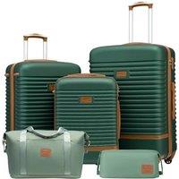COOLIFE Suitcase Set 5PC: 28/24/20" + Weekenders, ABS Hard Shell Lightweight, 360Wheels & TSA Locks Travel Luggage Sets - for Europe, Cruise, Study