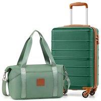 COOLIFE Cabin Suitcase, 553520cm Cabin Luggage and Ryanair Underseat Bag 402520-20L for Ryanair Hand Luggage with 4 Wheels, Telescopic Handle