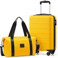 COOLIFE Cabin Suitcase, 553520cm Cabin Luggage and Ryanair Underseat Bag 402520-20L for Ryanair Hand Luggage with 4 Wheels, Telescopic Handle