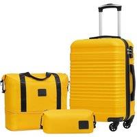 COOLIFE Carry on Suitcase, 20-Inch Luggage Sets 3 Piece Suitcase Set ABS Hard Shell, Cabin Suitcase with Expandable Travel Duffels Bag  Toiletry Ba