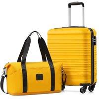 COOLIFE Cabin Suitcase, 55x40x20cm Cabin Luggage with ABS Hard Shell and Easyjet Bag 30L(453620cm) Set, Carry On Suitcase with TSA Lock & 4 Wheels