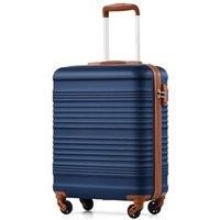 COOLIFE Cabin Suitcase, 55x40x20cm Cabin Luggage with ABS Hard Shell, Lightweight Carry On Suitcase Included TSA Lock & 4 Wheels, Suitable for Ryanair