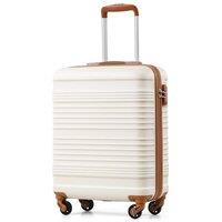 COOLIFE Cabin Suitcase, 55x40x20cm Cabin Luggage with ABS Hard Shell, Lightweight Carry On Suitcase Included TSA Lock & 4 Wheels, Suitable for Ryanair