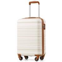 COOLIFE 553520 Cabin Suitcase, Ryanair Cabin Bag with ABS Hard Shell, Lightweight Carry On Suitcase Included TSA Lock & 4 Spinner Wheels,Suitable