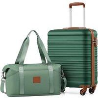 COOLIFE Cabin Suitcase, 55x40x20cm Cabin Luggage with ABS Hard Shell and Easyjet Bag 30L(453620cm) Set, Carry On Suitcase with TSA Lock & 4 Wheels