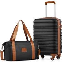 COOLIFE 553520 Cabin Suitcase and Ryanair Bag 40x20x25-20L Set, Ryanair Cabin Bag with ABS Hard Shell, Lightweight Carry On Suitcase Included TSA
