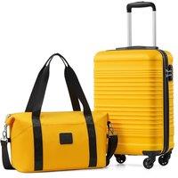 COOLIFE 553520 Cabin Suitcase and Ryanair Bag 40x20x25-20L Set, Ryanair Cabin Bag with ABS Hard Shell, Lightweight Carry On Suitcase Included TSA