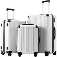 COOLIFE 3-Piece Suitcase Set 28+24+20 Inch  Hardshell Trolley Lightweight ABS+PC Luggage with 360 Silent Wheels & TSA Lock, Telescopic Handle for