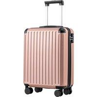 COOLIFE Cabin Suitcase 55X40X20cm for Ryanair & EasyJet, ABS Hard Shell Lightweight, 4 Dual-Spinners Wheels & TSA Lock - for Europe, Business, Study A
