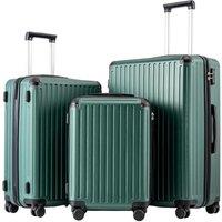 COOLIFE 3-Piece Suitcase Set 28+24+20 Inch  Hardshell Trolley Lightweight ABS+PC Luggage with 360 Silent Wheels & TSA Lock, Telescopic Handle for