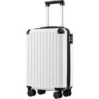 COOLIFE Cabin Suitcase 55X35X20cm for Ryanair & EasyJet, ABS Hard Shell Lightweight, 4 Dual-Spinners Wheels & TSA Lock - for Europe, Business, Study A
