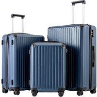 COOLIFE 3-Piece Suitcase Set 28+24+20 Inch  Hardshell Trolley Lightweight ABS+PC Luggage with 360 Silent Wheels & TSA Lock, Telescopic Handle for