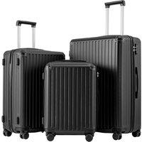COOLIFE 3-Piece Suitcase Set 28+24+20 Inch  Hardshell Trolley Lightweight ABS+PC Luggage with 360 Silent Wheels & TSA Lock, Telescopic Handle for