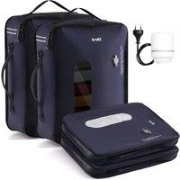 COOLIFE Vacuum Bags*2 for Travel with Pump, TPU Vacuum Storage Bags Reusable Vacuum Compression Bags for Carry-on Baggage, Home Storage and Moving- Sp