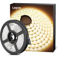 Lepro Warm White LED Strip Lights 5M (No Plug, Striplight Only), 300 LEDs, 2300lm, 3000K, Stick on LED Lights for Bedroom, Under Cabinet and Cupboard