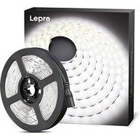 Lepro 12V LED Strip Light 5M (LED Strip Light ONLY, No Power Supply), Cool White 6000K, 300 LEDs, 2300lm Bright Daylight Tape Light for Kitchen Cabine