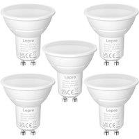 Lepro GU10 LED Bulbs, Cool White 6500K, 4.5W 345lm Energy Saving Light Bulbs, 50W Halogen Spotlight Equivalent, 100 Beam Angle, Daylight White, AC 2