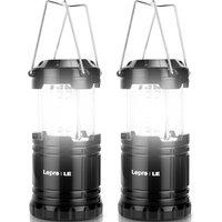 Lepro Camping Lights, Collapsible Camping Lantern Battery Powered, Portable Hanging Tent Light, AA Battery Operated Lanterns for Power Cuts, Storm, Em