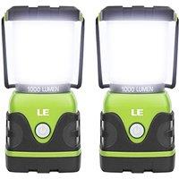 LE Camping Lantern, 1000 Lumen Camping Lights Battery Powered, Dimmable Warm to Cool White Modes, Tent Lights with Long Battery Life, Camping Accessor