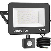 Lepro 50W Security Lights Outdoor Motion Sensor, 4200 Lumens PIR Sensor Security Light, Super Bright, Ultra Thin, Water-Resistant Flood Light for Gard
