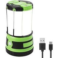 Lepro 3 in 1 Rechargeable Camping Lantern with 2 Torches, 1000lm Camping Lights Battery Powered, 4 Modes Torch Lantern Rechargeable for Power Cuts, Em