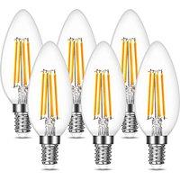 Lepro E14 LED Light Bulb, LED Candle Bulbs Small Screw, 4W 470lm, 40W Equivalent SES E14 Bulb Vintage, Warm White 2700K C35 Light Bulbs, 360 Beam An