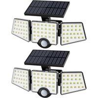 Lepro Solar Security Lights, 1200LM Solar Floodlights Motion Sensor with 360 Degree 3 Adjustable Heads, IP65 Waterproof, Wide Lighting Angle Solar Lig