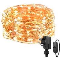 Lepro Fairy Lights Plug in, 20m 200 LED Copper Wire Fairy Lights, 66ft Warm White Christmas Tree Lights, Fairy String Lights Mains Powered for Christm