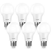 Lepro E27 Screw Bulb, Cool White 6500K, 60W Equivalent E27 LED Bulb, 8.5W 806lm Edison Screw Bulb, GLS Energy Saving LED Light Bulbs, Non-dimmable, Pa