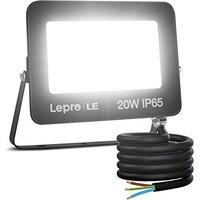 Lepro 20W LED Floodlight Outdoor, 1700 Lumen LED Security Light, Waterproof IP65, Daylight White LED Outdoor Lights, Ultra Thin Flood Light for Front