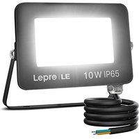 Lepro 10W LED Floodlight Outdoor, 850LM LED Security Lights, 70W Incandescent Lamp Equivalent, Waterproof IP65, Daylight White LED Outdoor Lights for