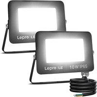 Lepro 10W LED Floodlight Outdoor, 850LM LED Security Lights, 70W Incandescent Lamp Equivalent, Waterproof IP65, Daylight White Outdoor Lights for Gard